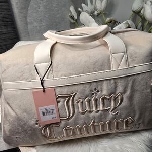 Juicy Couture Sandstone Juicy in the Sky Weekender bag new